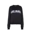 Balmain Black Mohair Sweatshirt In Black