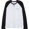Balmain Logo Raglan Sleeve Organic Cotton T-shirt In Gab White/black