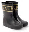 Balmain Logo-print Rain Boots In Black