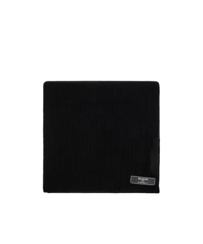 Balmain Logo Scarf In Brown