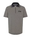 Balmain Men Labyrinth Polo Shirt With Jacquard Effect In Multi