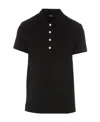 Balmain Monogram Short-sleeved Polo T-shirt In Black