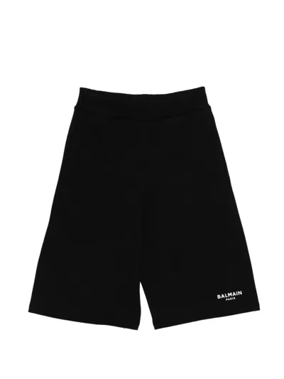 Balmain Logo Shorts In Black