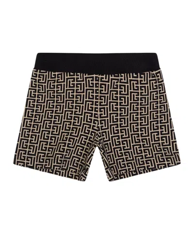Balmain Kids' Logo Shorts In Black