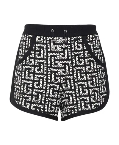 Balmain Logo Shorts In Black