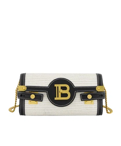 Balmain Logo Shoulder Bag In Black