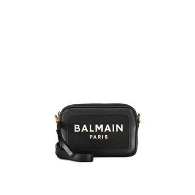 Balmain Logo Shoulder Bag Women In Black