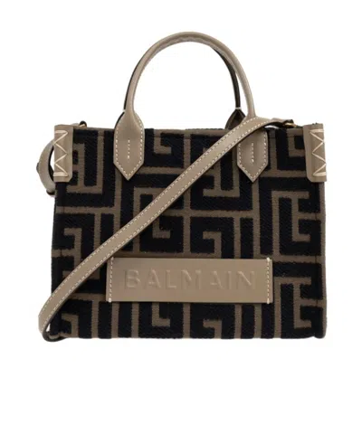 Balmain Logo Shoulder Bag In Black | ModeSens