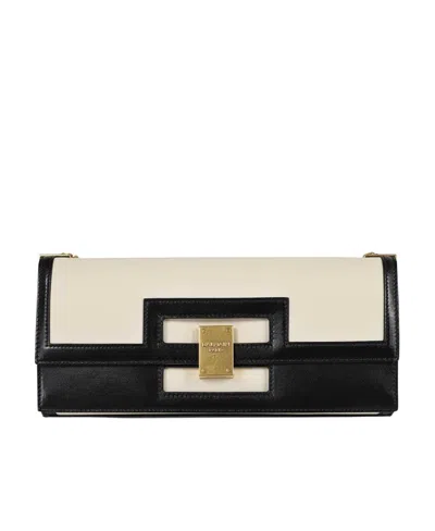 Balmain Logo Shoulder Bag In Black