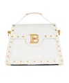 Balmain B-buzz Dynasty Bag In Snakeskin Leather In White