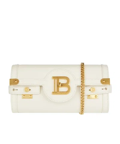 Balmain Logo Shoulder Bag In White