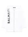 Balmain Logo-stamp Hoodie In White