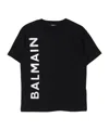 Balmain Logo-stamp T-shirt In Black