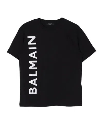 Balmain Logo-stamp T-shirt In Black