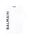 Balmain Logo-stamp T-shirt In White