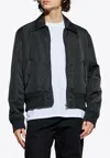 Balmain Logo Stamped Zip-up Bomber Jacket In Multi