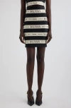 Balmain Ribbon Motif Short Jacquard Skirt