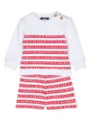 Balmain Logo-stripes Cotton Short Set In White