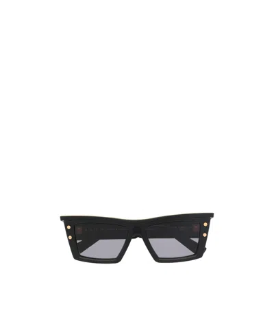Balmain Logo Sunglasses In Black
