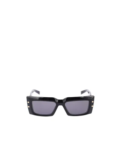 Balmain Logo Sunglasses In Black