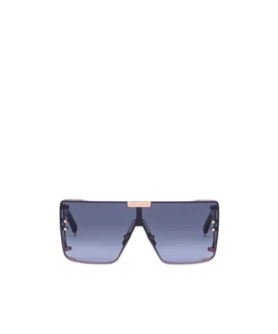 Balmain Logo Sunglasses In Blue