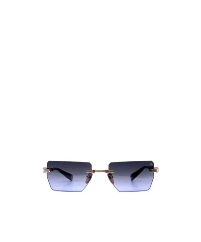 Balmain Logo Sunglasses In Blue