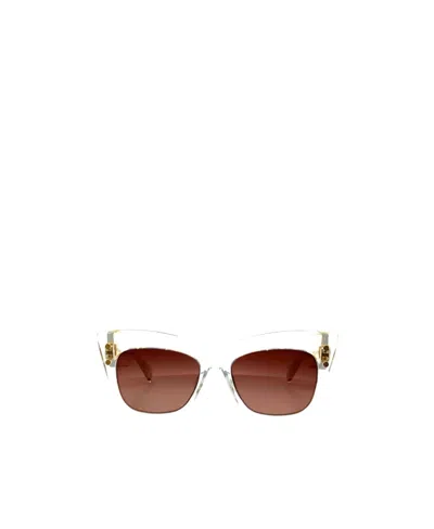 Balmain Logo Sunglasses In Brown
