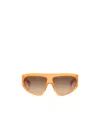 Balmain Logo Sunglasses In Brown