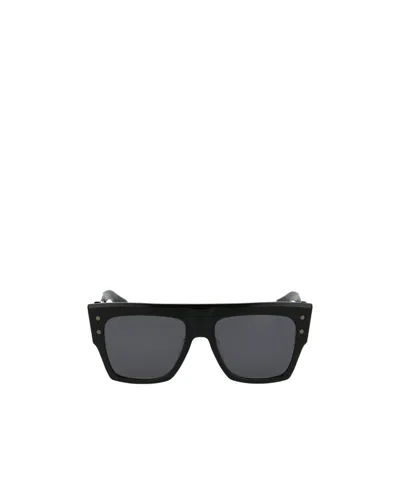 Balmain Logo Sunglasses In Gray