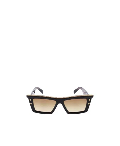 Balmain Logo Sunglasses In Nude