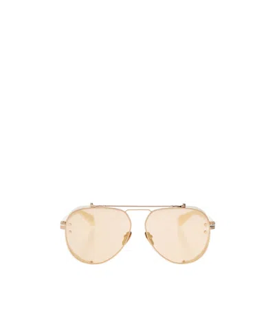 Balmain Logo Sunglasses In Nude