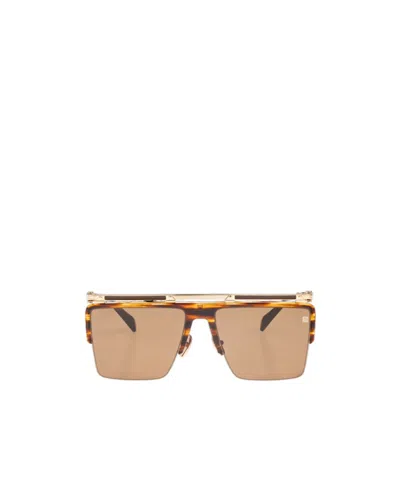 Balmain Logo Sunglasses In Nude