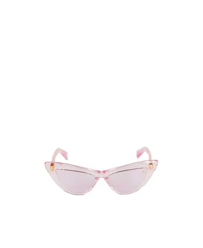 Balmain Logo Sunglasses In Pink