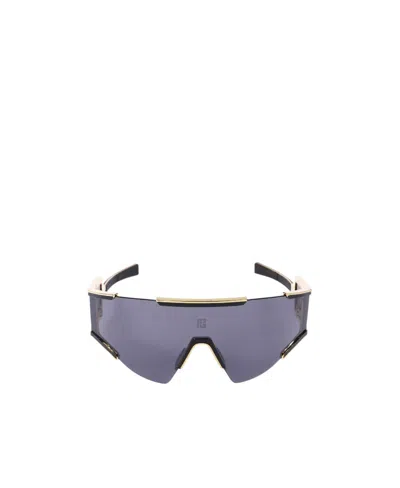 Balmain Logo Sunglasses In Purple