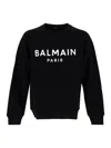 Balmain Jacquard Logo Sweater In Black