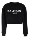 Balmain Sweatshirt With Logo Print In Black