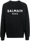 Balmain Logo-print Cotton Sweatshirt In Black  