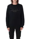 Balmain Logo Sweatshirt In Nero Oro