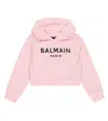 Balmain Logo Sweatshirt In Rosa/nero