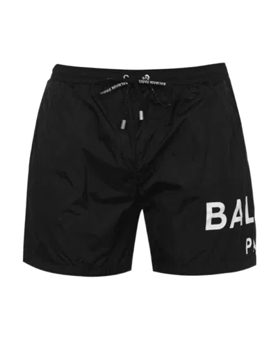 Balmain Logo Swimming Trunks In Multi