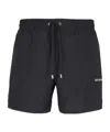 Balmain Swimwear With Elastic Waistband And Pockets In Black