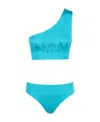 Balmain Logo Swimsuit In Blue