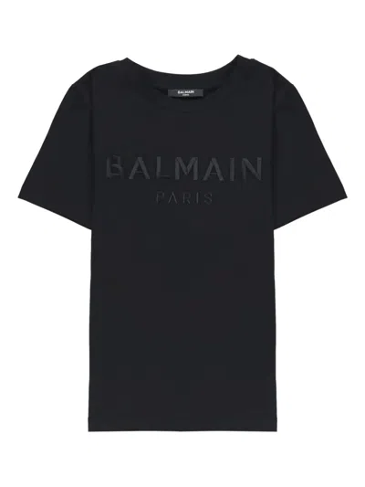 Balmain Logo T-shirt In Black