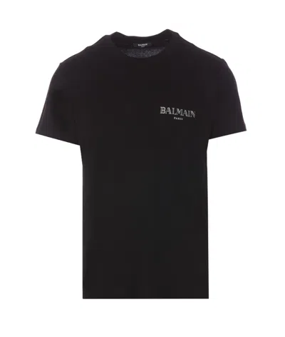 Balmain Logo T-shirt In Black