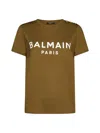 Balmain Logo T-shirt In Brown