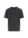 Balmain Black Cotton T-shirt In Gray