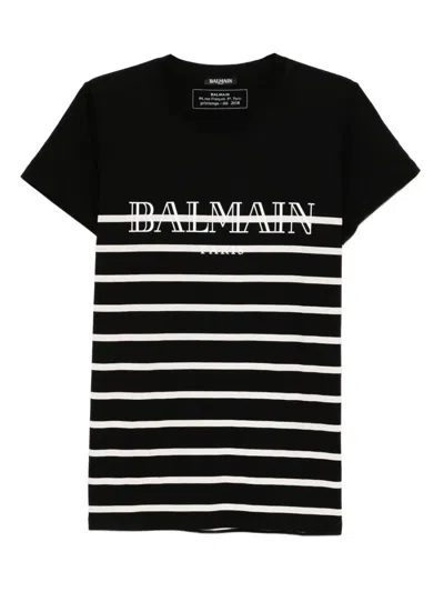 Balmain Logo T-shirt In Multi