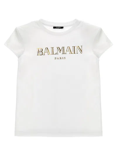 Balmain Kids' Logo T-shirt In White