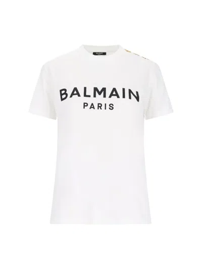 BALMAIN BALMAIN LOGO T-SHIRT – WHITE