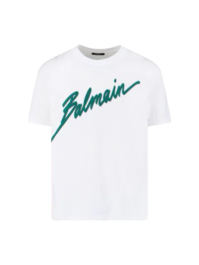 Balmain Crew Neck Short Sleeves In White